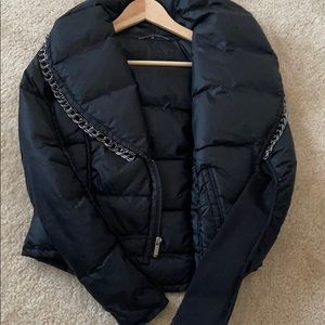 Bang maxazira puffer jacket with chain neck